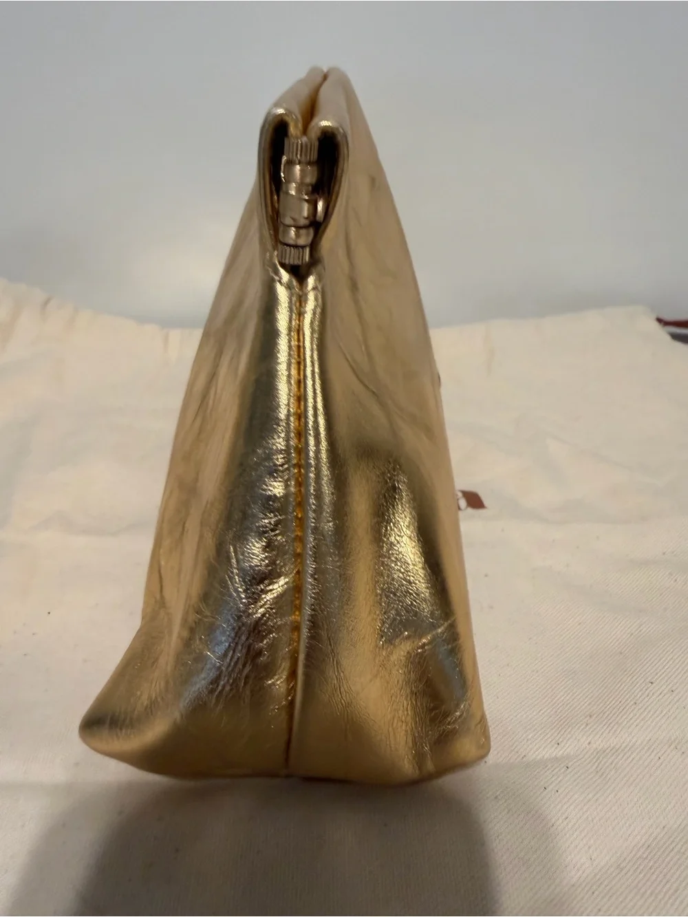 Cult Gaia Lillia Mini Clutch in Brass
